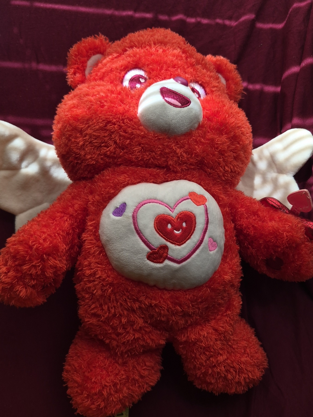 Care Bears All My Heart Bear Cupid Angel Valentine’s 16” Plush Red UEC